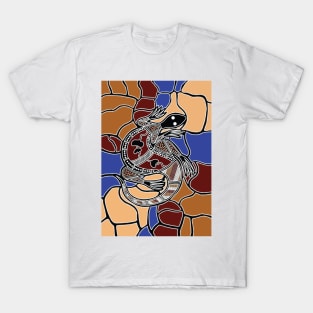 Aboriginal Art - Goanna (Lizard) Dream T-Shirt